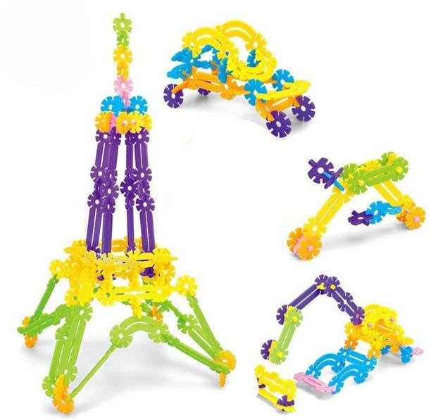 Toys N Smile Snowflake Flower DIY Building Block Construction Game Toy for Kids (200 Pcs)