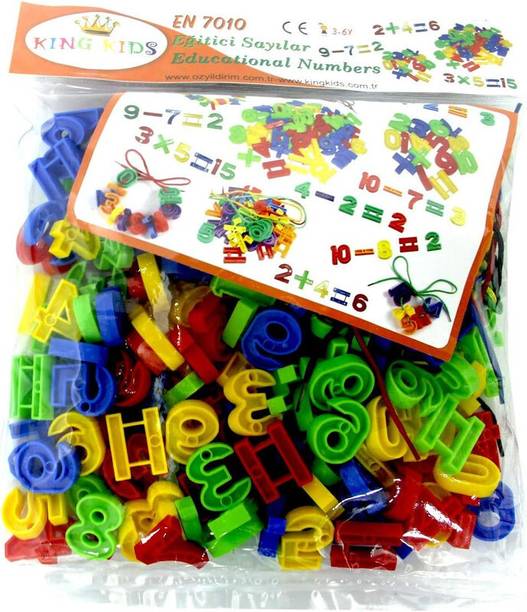 मायहुडवींक Numerical Blocks for Kids 130 Pcs Creative Learning Educational Toy-R1