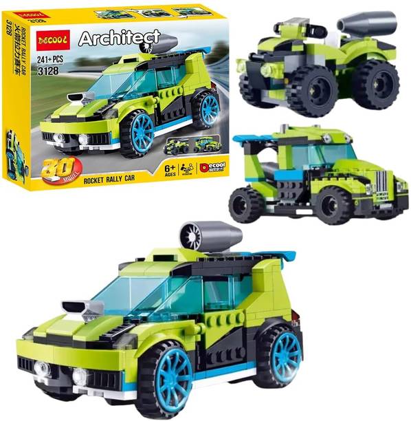 SR Toys Rocket Rally Car - Architect Brick Toys - 30 in 1 - 241 + Pieces