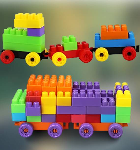 Fancy Plastic Building Blocks Toys for Kids 60+ pcs