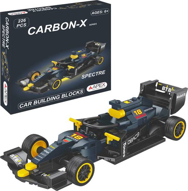APEX MEDIA AND MARKETING INDIA CARBON-X SPECTRE 226-Piece Racing Car Building Bl