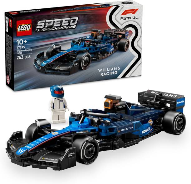 LEGO Speed Champions Williams Racing FW46 F1 Race Car Vehicle Set 77249 (263 Blocks)