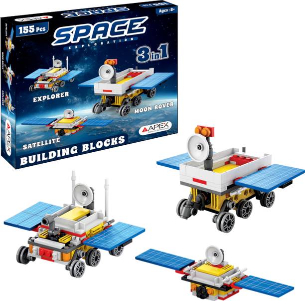 APEX MEDIA AND MARKETING INDIA Space Exploration Building Blocks 3-in-1 Toy Set - Educational STEM Blocks