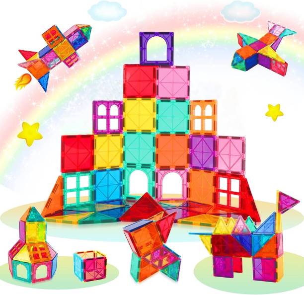 toyden Magplay Classic Solid Color 16 Pcs Magnetic Tiles Starter Pack