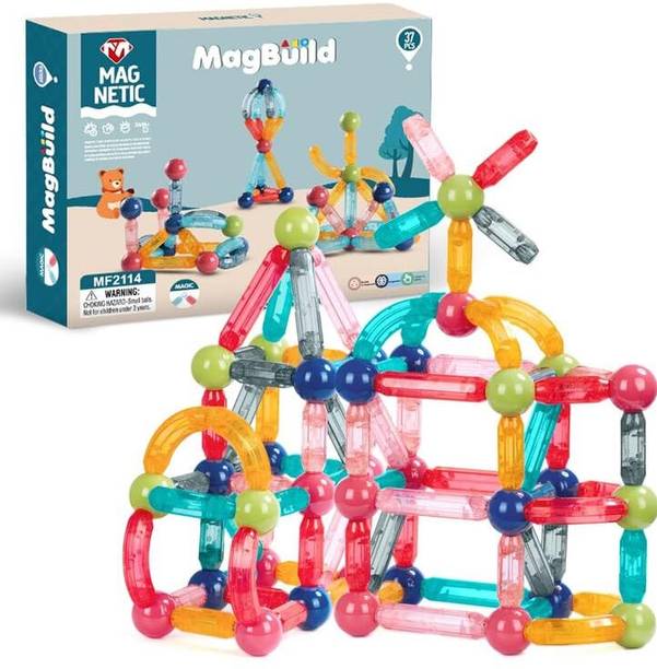 BVM Colourful Magnetic Building Sticks Toy, STEM Educational Construction Set