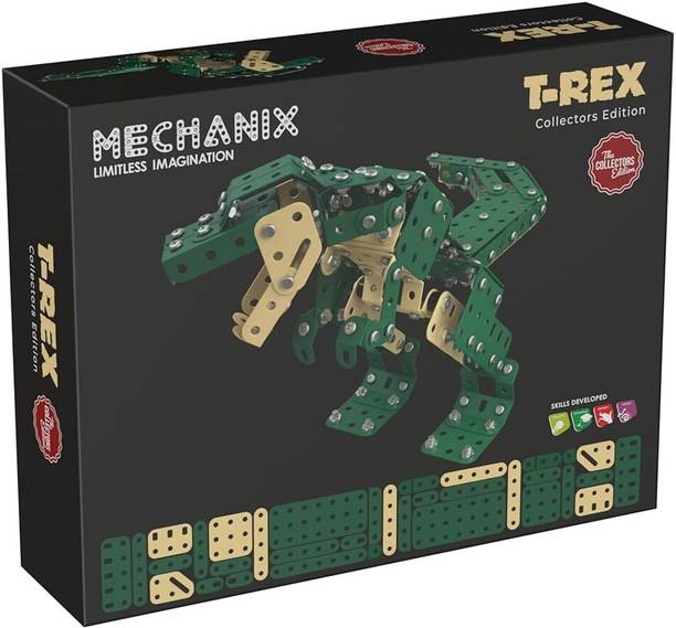 YUIOP - Mechanix T-Rex Metal Building Set -Build Detailed Dinasour T-Rex Model-404 Pcs