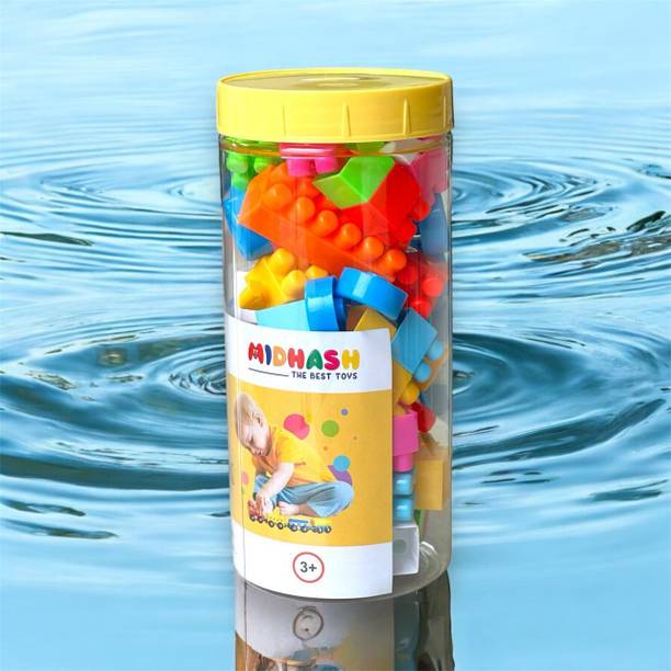 Midhash DIY Plastic Building Blocks for Kids 50+ pcs