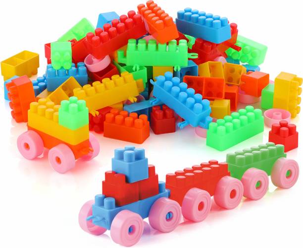 Aditi Toys Building Blocks for Kids with Wheels, Construction Block Game