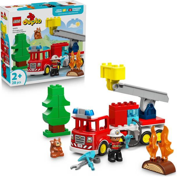 LEGO Fire Truck with Hose and Firefighter 10473