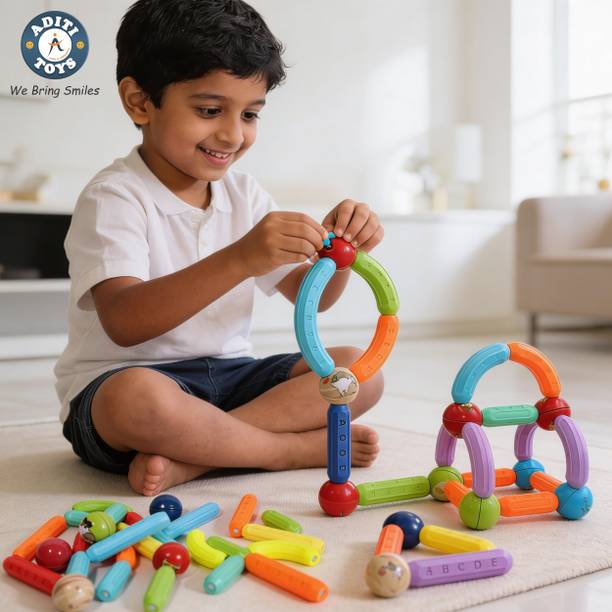 Aditi Toys 36 Piece Magnetic Building Stick & Ball Blocks for Kids 3+ For Boys Girls