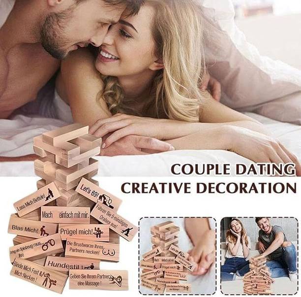 arovemic Couple Romantic Bonding Blocks, 42 Blocks with Bag Multicolor