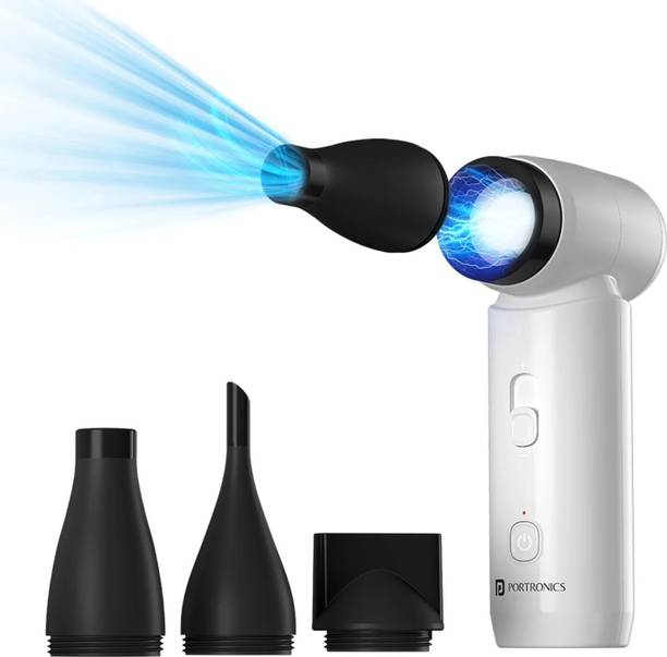 Portronics Tez Compressed Cordless Air Duster,80000RPM Max,Multifunctional Nozzles Dust Extraction Blower