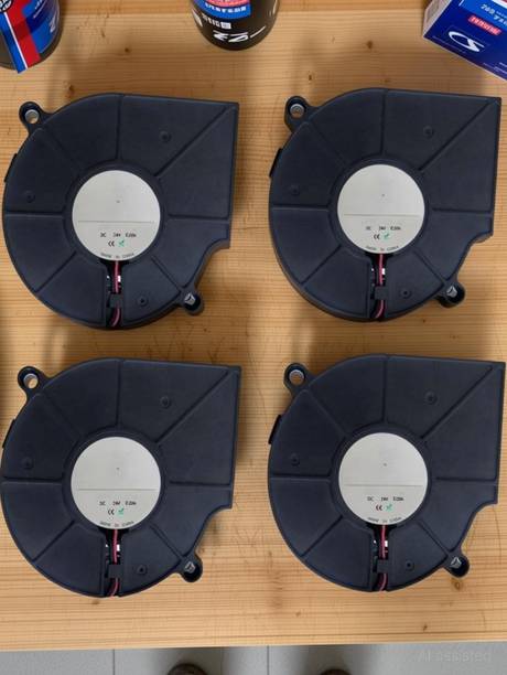 Electronic Spices 7530 DC Blower Fan,24V=0.20A Centrifugal, for Outdoor Barbecues, Wood Stove 4pcs Forward Curved Air Blower