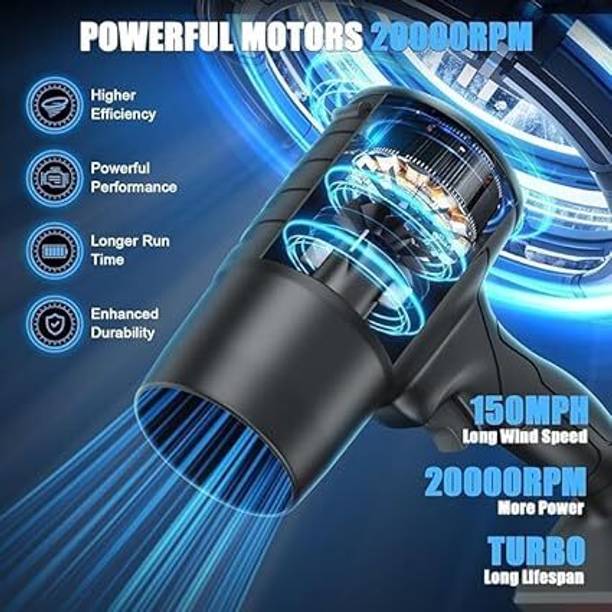 HIYAENTERPRISE Cordless Handheld Jet Air Blower With Single Battery for Car, PC & Home Cleaner Forward Curved Air Blower
