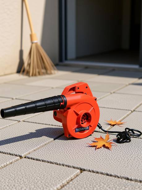 TREXAHUB Air Blower Machine 12000 RPM Electric | High Speed Dust Cleaner 750W (Red) Backward Curved Air Blower