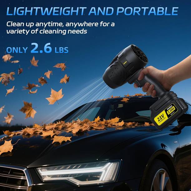 Shine Tex Multipurpose Portable Blower Long Leaf Battery Powered Handheld Dust Cleaning Forward Curved Hi-Powered Blower