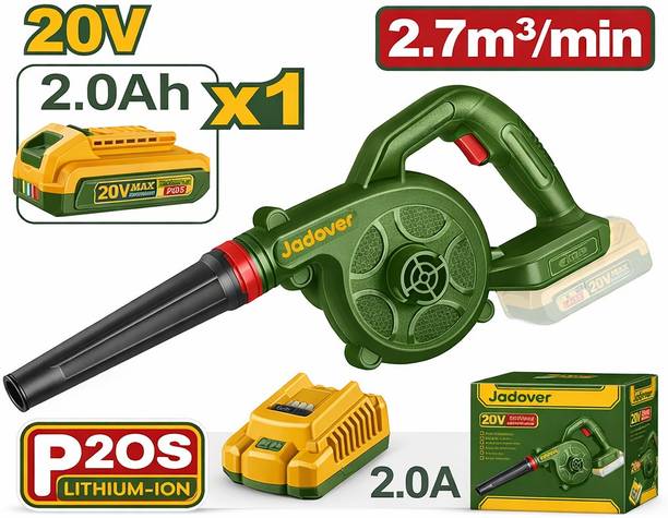 JADEVER 20V 2.7m³/min Air Blower With Battery & Charger, 18000 RPM (JDBLP5521) Air Blower