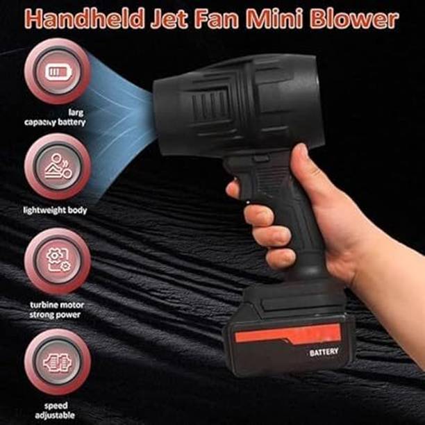 HIYAENTERPRISE Cordless Handheld Jet Air Blower With Single Battery for Car, PC & Home Cleaning Forward Curved Air Blower