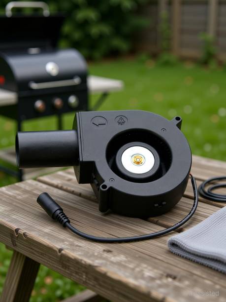Electronic Spices 97x33 DC Blower Fan,12V with Nozzle Centrifugal,for Outdoor Barbecues,Wood Stove Forward Curved Air Blower