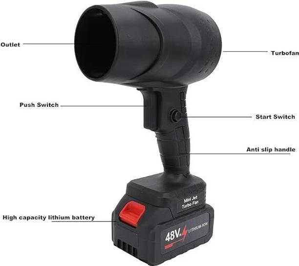 JOYGESTURE Handheld Electric Portable Air Blower,Turbo Jet Blower Cordless Airfoil Hi-Powered Blower