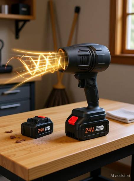 SHOPOGENIX 48V Cordless Air Blower for Car Interior and Home Dust Cleaning Radial Air Blower