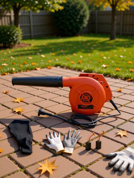 Hillgrove HGCM1259M2 800W-18000RPM Electric Air Blower and Dust Cleaner with Safety Gloves Forward Curved Air Blower