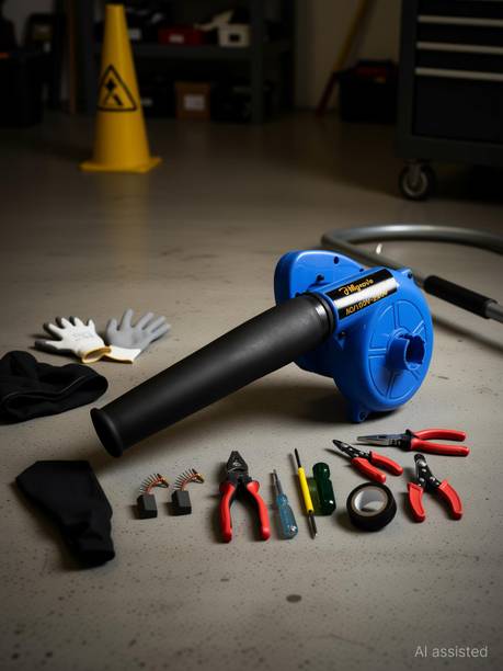 Hillgrove HGM1244M2 800W-18000RPM Electric Air Blower Dust Cleaner with 5Pcs Hand Tool Kit Forward Curved Air Blower