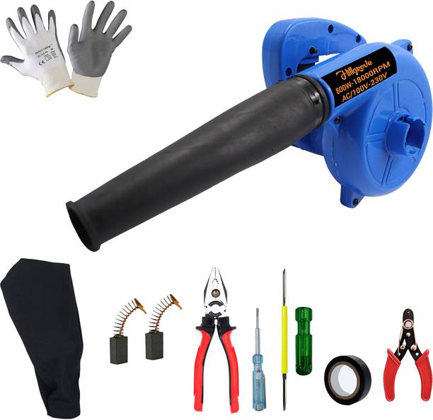 Hillgrove HGM1244M2 800W-18000RPM Electric Air Blower Dust Cleaner with 5Pcs Hand Tool Kit Forward Curved Air Blower