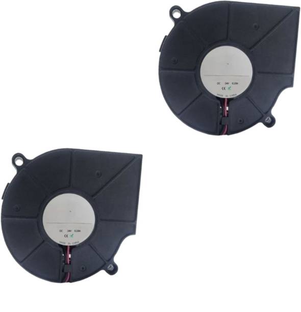 Electronic Spices 7530 DC Blower Fan,24V=0.20A Centrifugal, for Outdoor Barbecues, Wood Stove 2pcs Forward Curved Air Blower