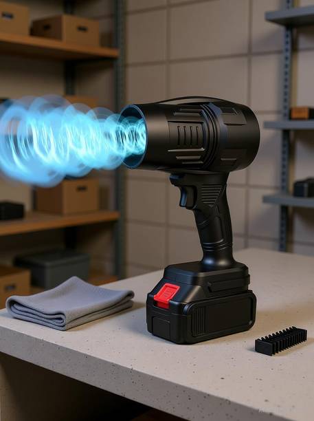YAMA IMPEX Cordless Jet Leaf Blower 13000 RPM Handheld Electric Mini Dust/Dry Blower Forward Curved Air Blower