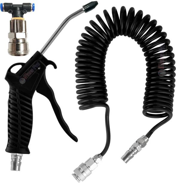 Mass Pro Pneumatic Air Duster Blow Gun Set, 5m Spiral Hose Blow Gun Truck Car Airfoil Air Blower