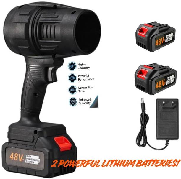 SEAVOKES Powerful Turbo Airflow Cordless Blower 180000 RPM Double Battery Car Dryer Air Blower