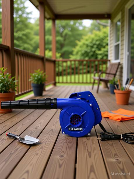 TREXAHUB Air Blower Machine 12000 RPM Electric | High Speed Dust Cleaner 750W (Blue) Airfoil Air Blower