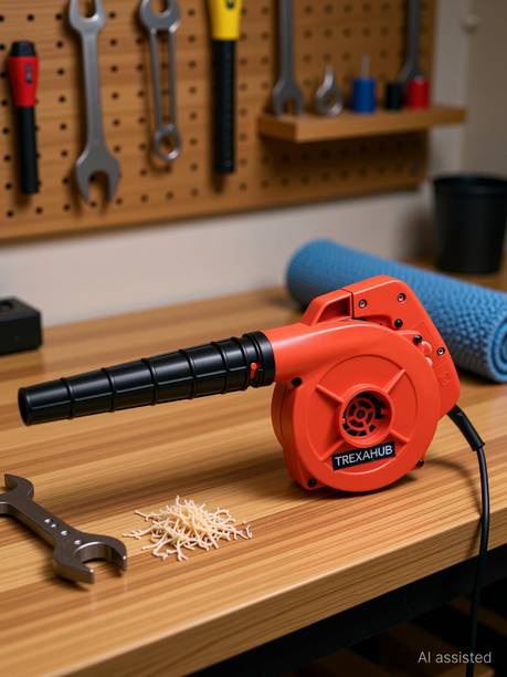 TREXAHUB Air Blower Machine 12000 RPM Electric | High Speed Dust Cleaner 750W (Red) Airfoil Air Blower
