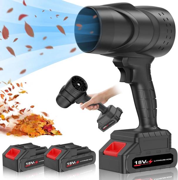 oopegtxs Double Battery Car Jet Blower – Powerful Cordless Air Duster for Auto Clean Forward Curved Air Blower