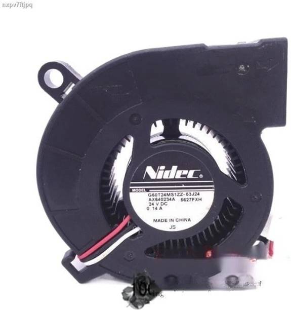 Enormity Nidec G60T24MS1ZZ-53J24 Blower 24V=0.14 DC Blower 60*60*23mm 3-Wire Forward Curved Air Blower