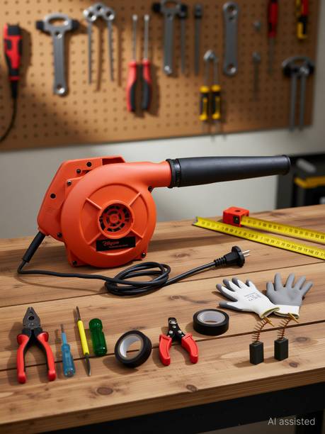 Hillgrove HGM1260M1 800W-18000RPM Electric Dust Cleaner with 5Pcs Hand Tool Kit Forward Curved Air Blower