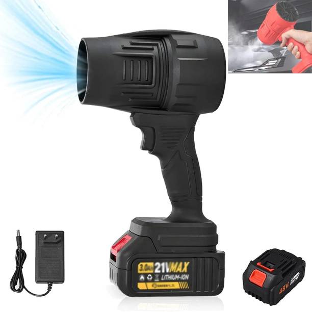 Terviiix Small Cordless Jet Leaf Blower 130000RPM Handheld Electric Mini Dust/Dry Blower Forward Curved Hi-Powered Blower