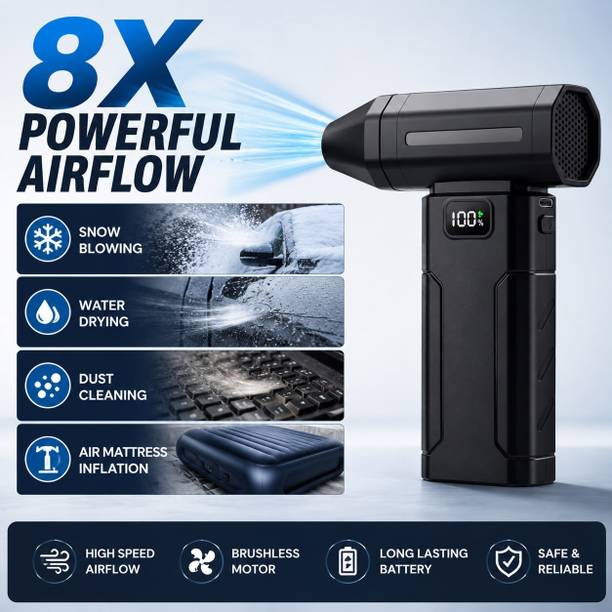 DIOXIT Multipurpose Turbo Air Duster with Brushless Motor & LED Battery Display Airfoil Air Blower