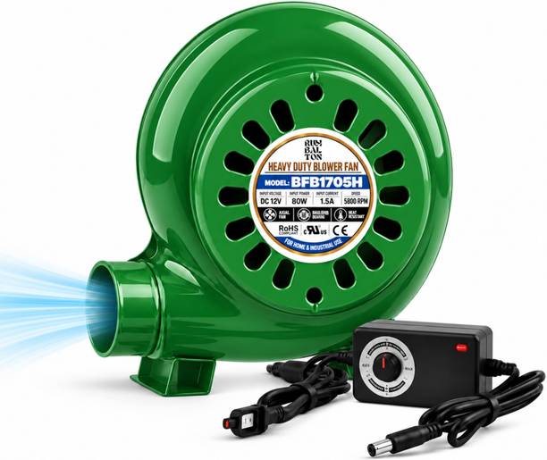 Rumbalton 23000RPM BBQ Mini Fan Air Blower Kit with Adjustable Speed Controller 24W Radial Hi-Powered Blower