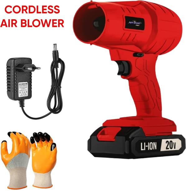 RanPra 20VOLT High-Velocity Multi-Surface Precision Blower with Safety Gloves Air Blower