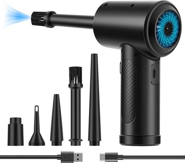 Zeitel Cordless Electric Air Duster 2 in 1 Blower with 5 Nozzles and LED Light Hi-Powered Blower