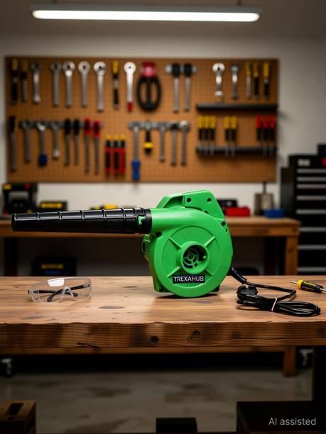 TREXAHUB Air Blower Machine 12000 RPM Electric | High Speed Dust Cleaner 750W (Green) Airfoil Air Blower