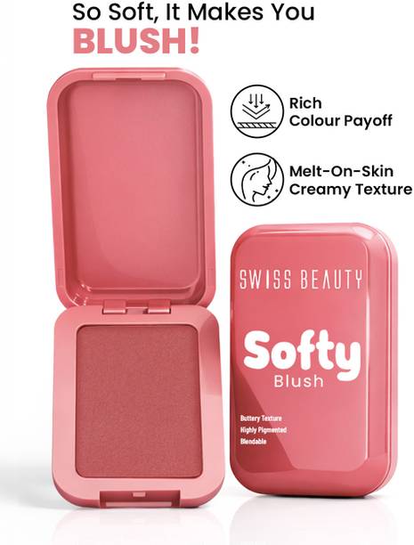 SWISS BEAUTY Softy Blush | Buttery Texture Blendable | Pigmented Long Lasting