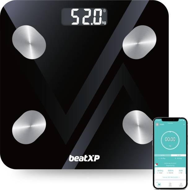 beatXP SmartPlus BMI Ace + 13 Body Parameters|Bluetooth App Weighing Scale
