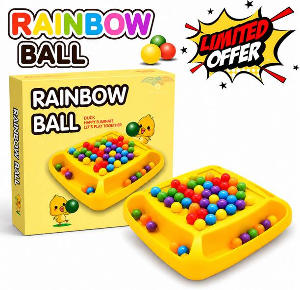 calyxia Rainbow Ball Puzzle Game | Family Fun Board Game for Kids 3+ Educational Board Games