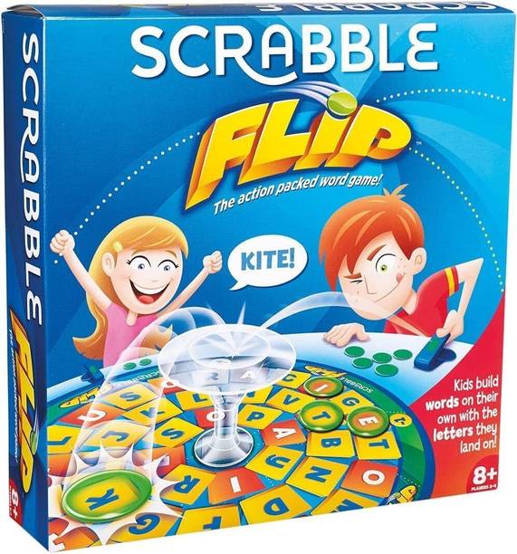 MY BABY LOVE A PERFECT CARE Scrabble Flip Board Game Set- Family Fun Card Board Game of Making Word Board Game Accessories