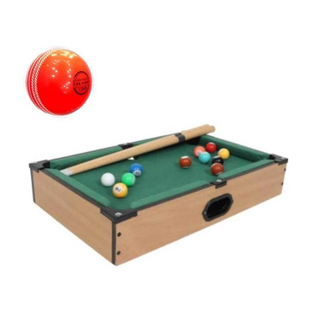 Premio Coppex Wooden Mini Snooker Table – Billiard Pool Game + Free Soft Leather Ball Strategy & War Board Game