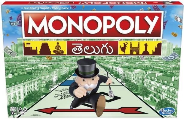 HASBRO GAMING Monopoly Board Game Board Game in Telugu ( ) for Families and Kids Party & Fun Games Board Game