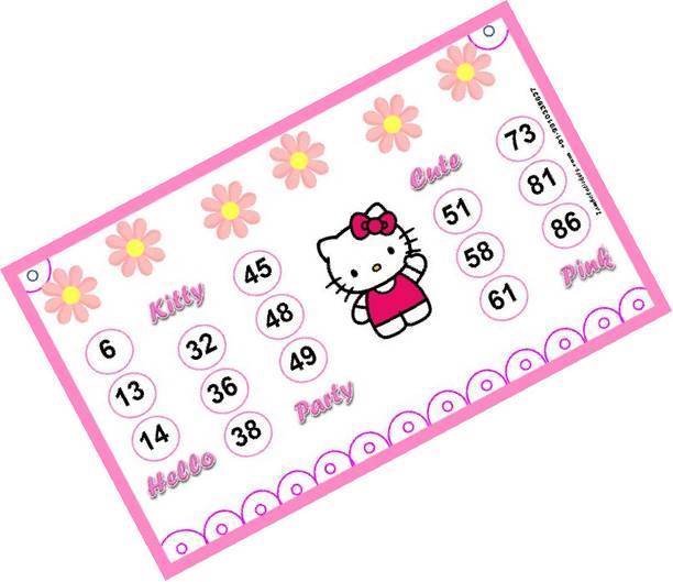 Tambola Tickets Kitty Tambola Housie Bingo Tickets ( 27Cards,Printed on Hardsheet) Board Game Accessories